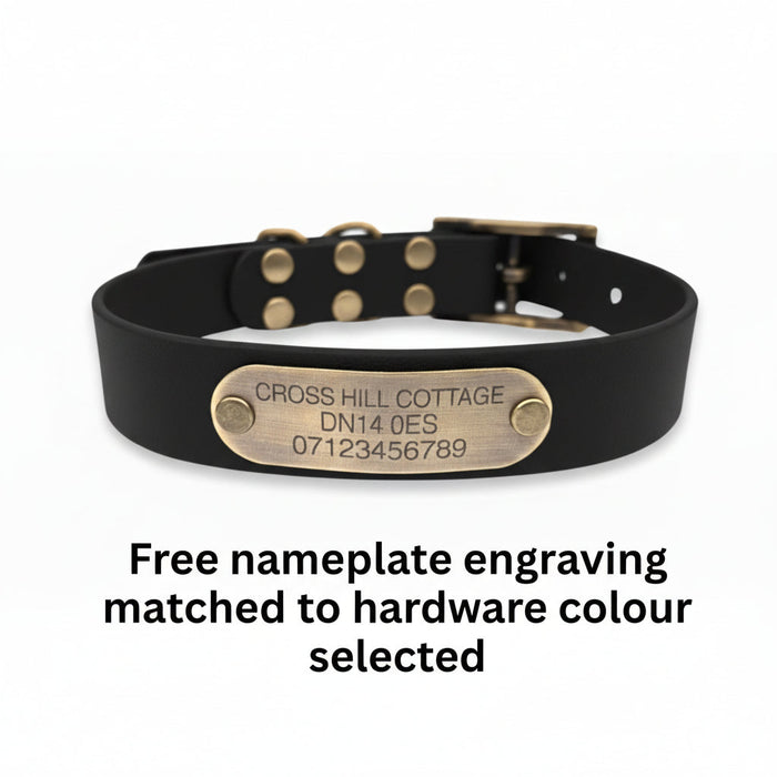 Black Waterproof Biothane Buckle Dog Collar