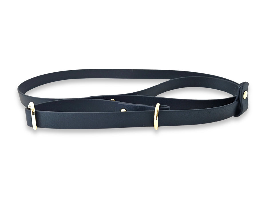 Black Waterproof Biothane Dog Slip Lead
