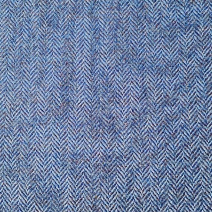 Blue Herringbone Luxury Harris Tweed Dog Collar