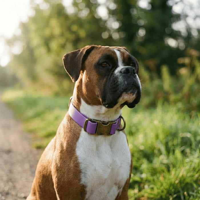 Amethyst Waterproof Biothane Metal Clasp Dog Collar