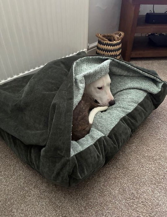 Braga Moss Luxury Dog Snuggle Bed - Snuggle Sack
