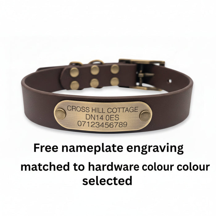 Dark Brown Waterproof Biothane Buckle Dog Collar