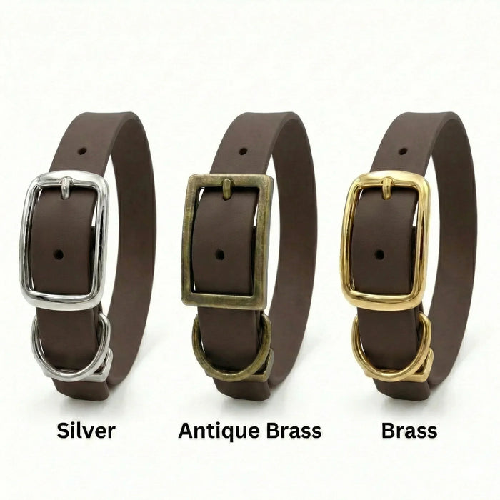 Dark Brown Waterproof Biothane Buckle Dog Collar