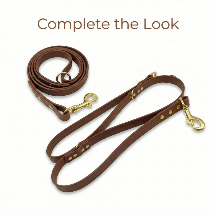 Dark Brown 38mm Wide Waterproof Biothane Metal Clasp Dog Collar