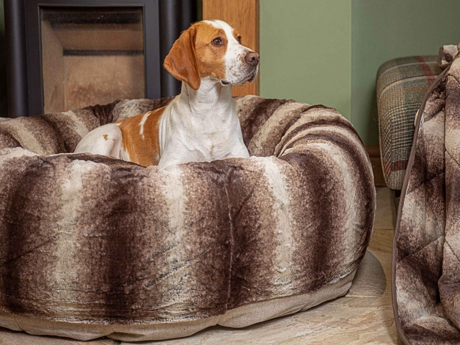 Brown Luxury Deluxe Donut Dog Bed