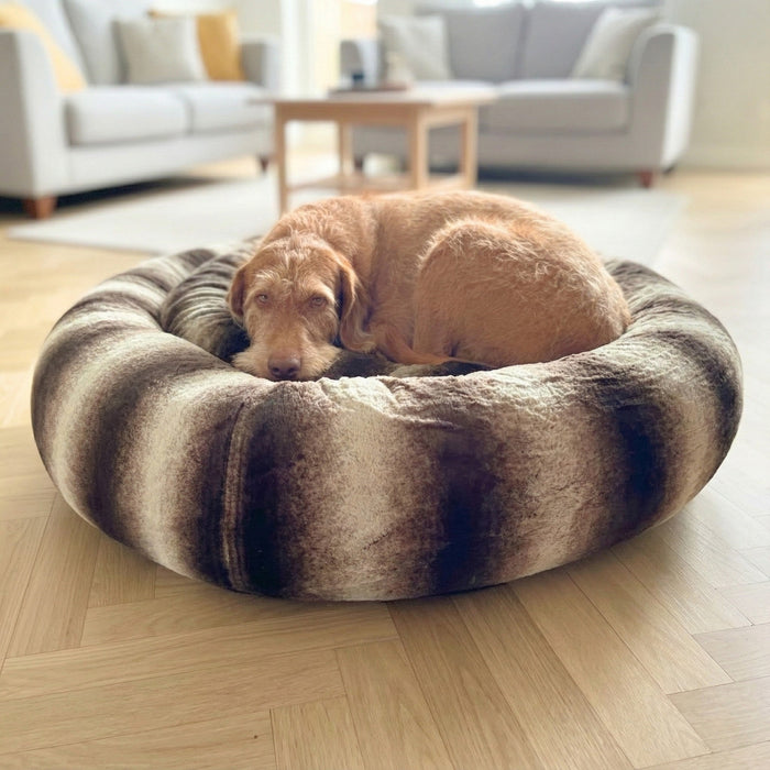 Brown Luxury Deluxe Donut Dog Bed