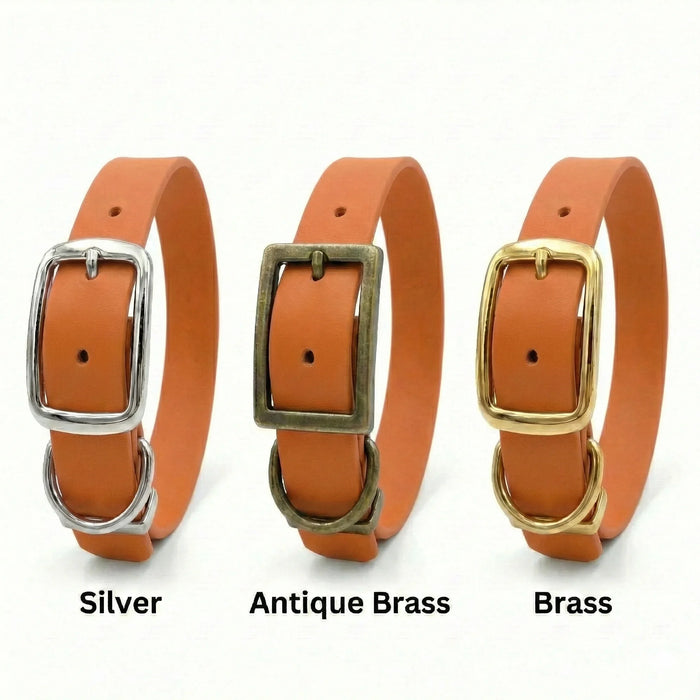 Burnt Orange Waterproof Biothane Buckle Dog Collar