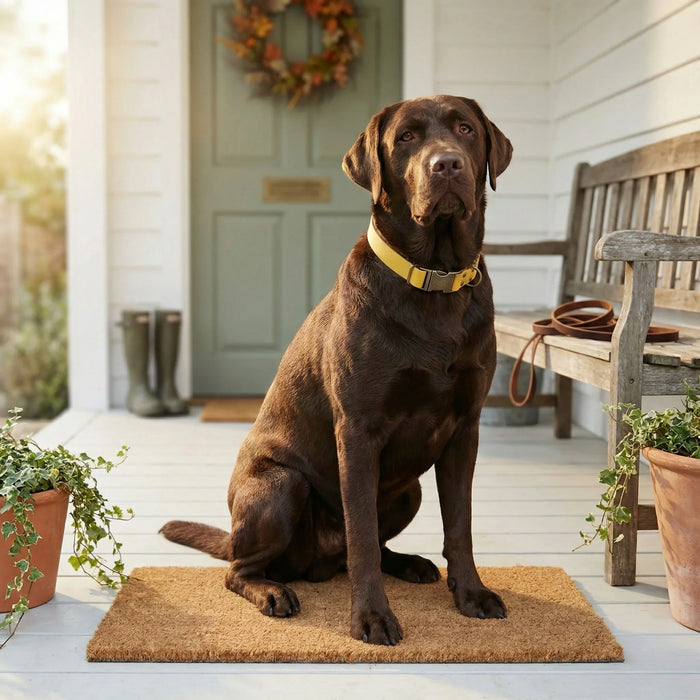 Mustard Waterproof Biothane Metal Clasp Dog Collar