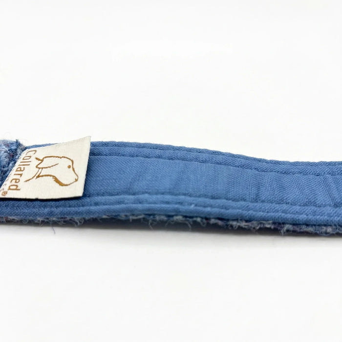 Blue Herringbone Luxury Harris Tweed Dog Collar