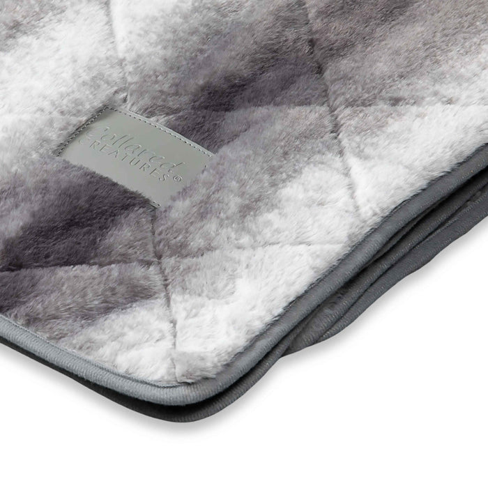 Luxury Grey Faux Fur Dog Blanket - Sofa Throw