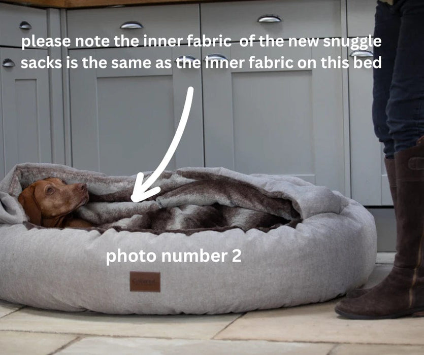 Collared Creatures Beds Collared Creatures - Beige Luxury Dog Snuggle Bed / Snuggle Sack /Sleeping Sack Luxury Dog Bed