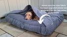 Collared Creatures Beds Collared Creatures - Grey Luxury Dog Snuggle Bed / Snuggle Sack /Sleeping Sack Luxury Dog Bed