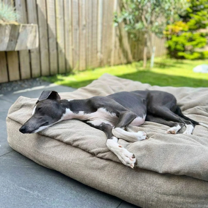 Beige Luxury Dog Snuggle Bed - Snuggle Sack