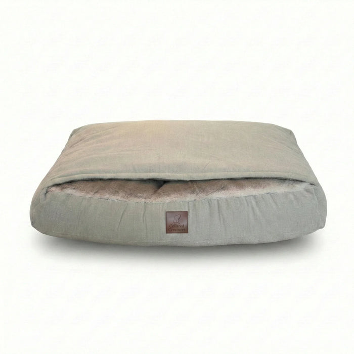 Beige Luxury Dog Snuggle Bed - Snuggle Sack