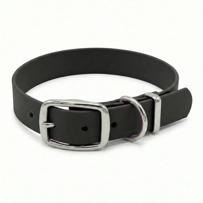 Black Waterproof Biothane Buckle Dog Collar