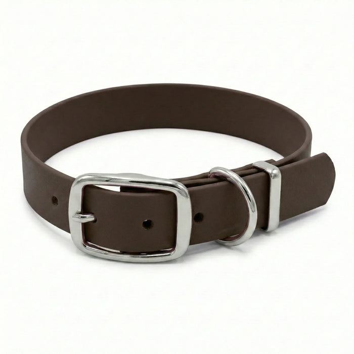 Dark Brown Waterproof Biothane Buckle Dog Collar