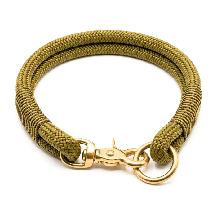 Golden Treasure Handmade Rope Dog Collar with whipping