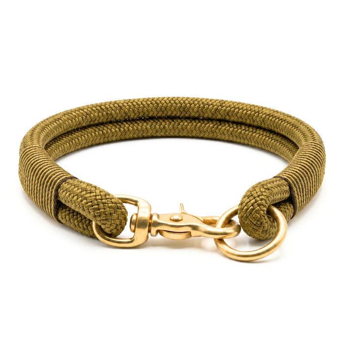 Golden Treasure Handmade Rope Dog Collar with whipping