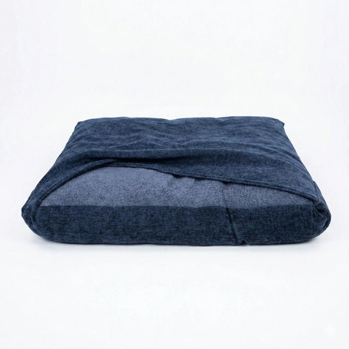 Collared Creatures - Marseille Hummingbird Navy Luxury Dog Snuggle Bed / Snuggle Sack /Sleeping Sack Luxury Dog Bed