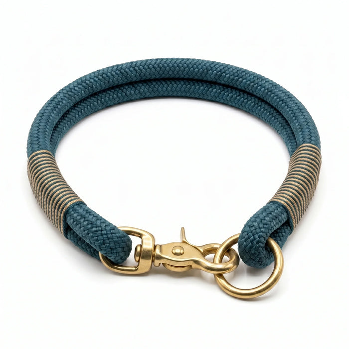 Seaweed Handmade Rope Dog Collar with whipping