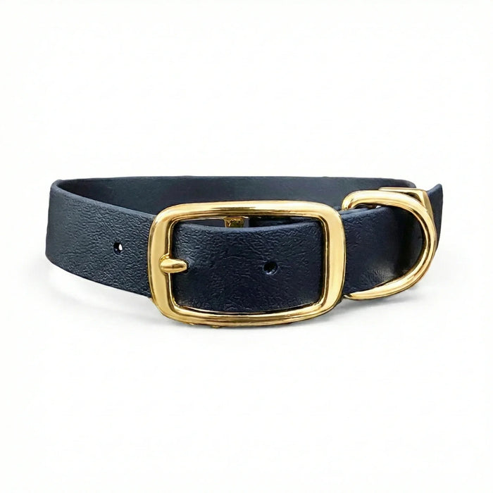 Black Waterproof Biothane Buckle Dog Collar