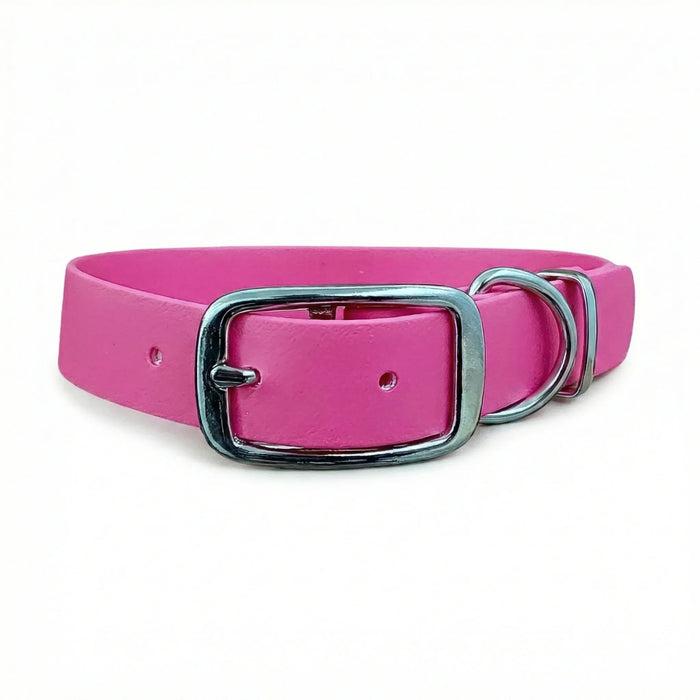 Fuchsia Waterproof Biothane Buckle Dog Collar