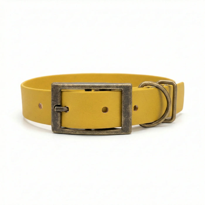 Mustard Waterproof Biothane Buckle Dog Collar