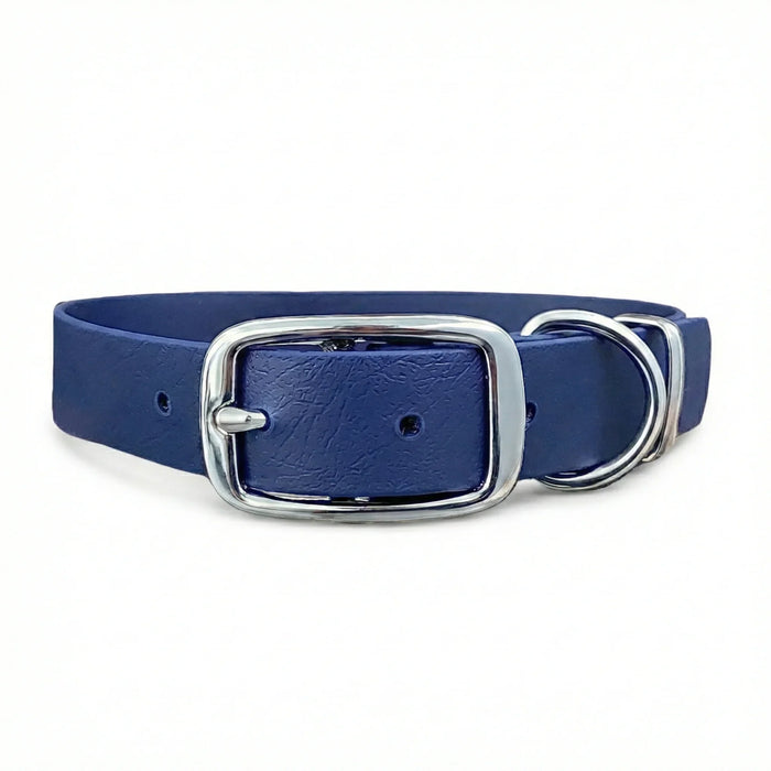 Navy Blue Waterproof Biothane Buckle Dog Collar