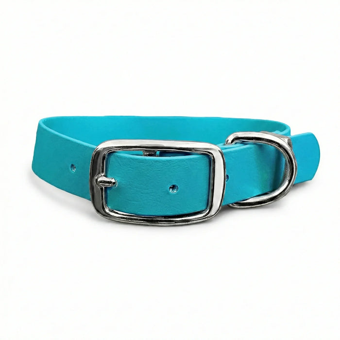 Teal Waterproof Biothane Buckle Dog Collar