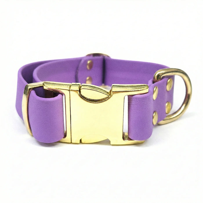 Amethyst Waterproof Biothane Metal Clasp Dog Collar