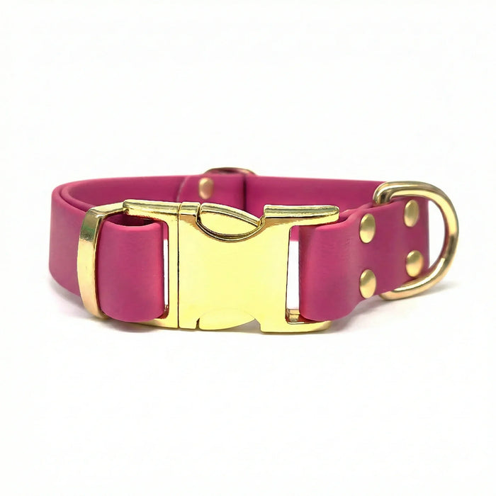 Magenta Waterproof Biothane Metal Clasp Dog Collar