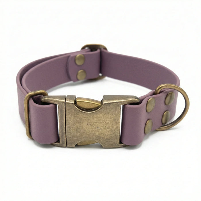 Mauve Waterproof Biothane Metal Clasp Dog Collar