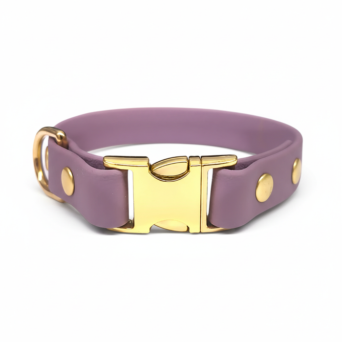 Mauve Small Breed Waterproof Biothane Dog Collar 21cm to 28cm Neck