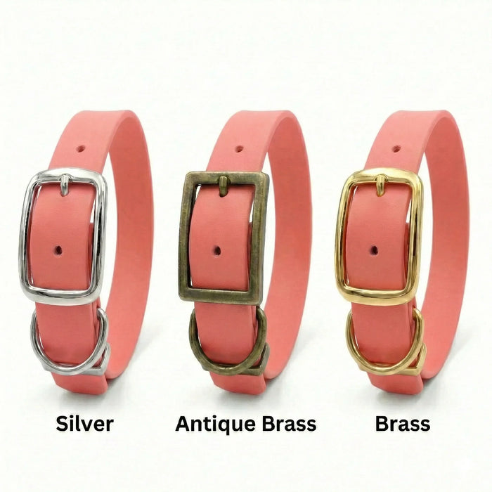 Coral Waterproof Biothane Buckle Dog Collar