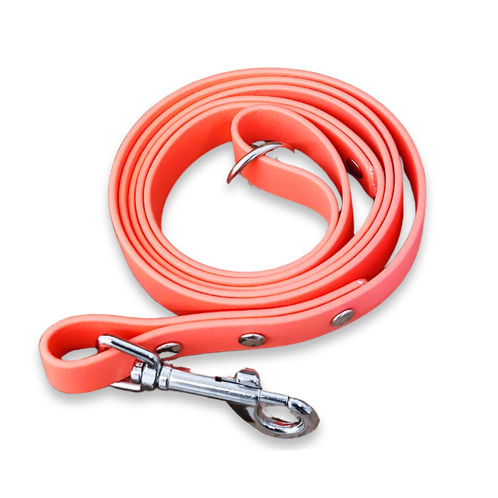 Coral Waterproof Biothane Dog Lead