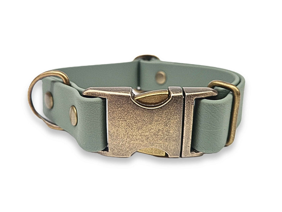 Country Green Waterproof Biothane Metal Clasp Dog Collar