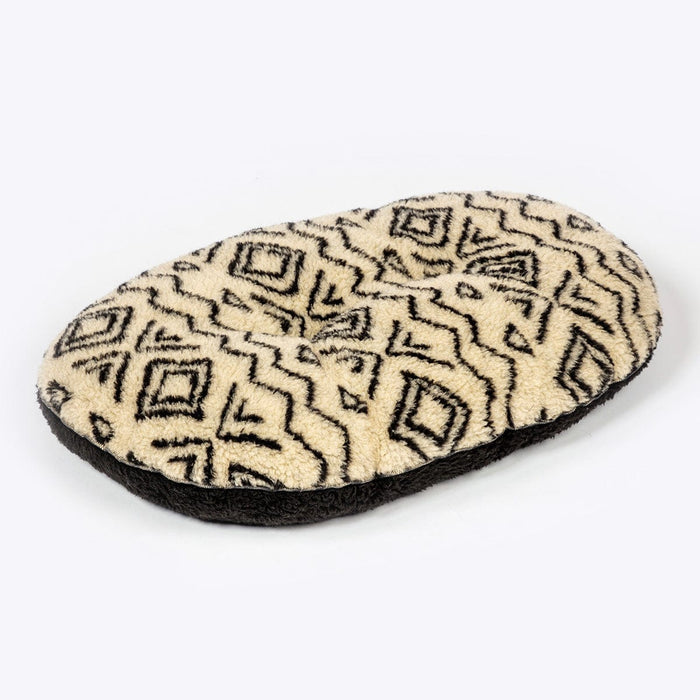 Danish Design Beds S (53cm - 21") / Geo Sherpa Fleece Luxury Quilted Mattress Dog Bed