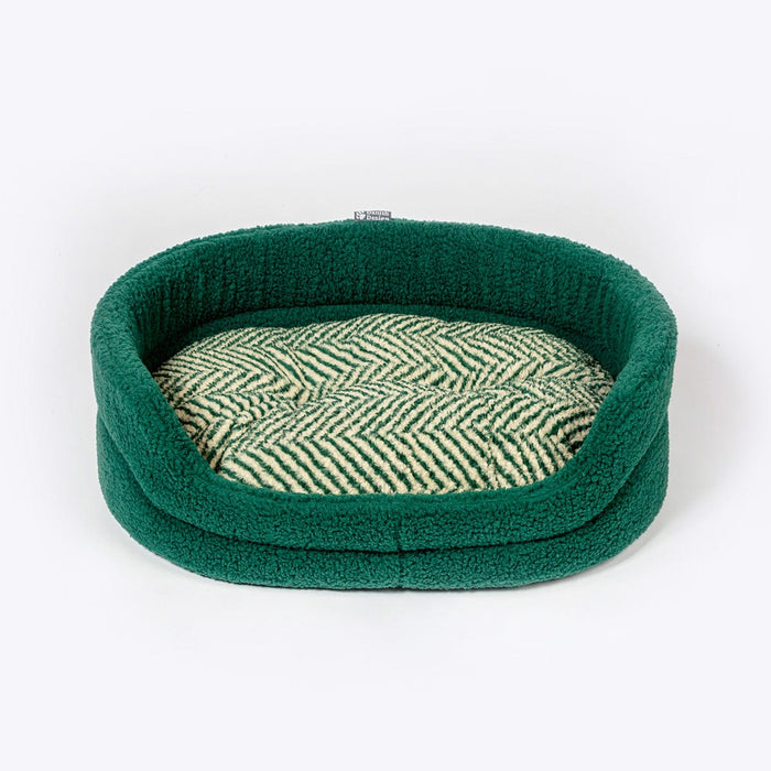 Danish Design Beds S (61cm - 24") / Green Sherpa Fleece Slumber Dog Bed