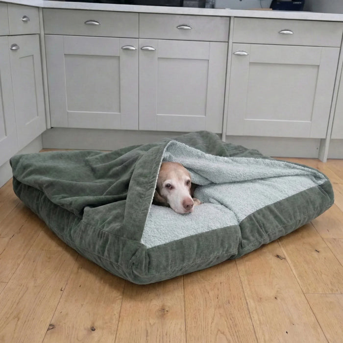 Braga Moss Luxury Dog Snuggle Bed - Snuggle Sack