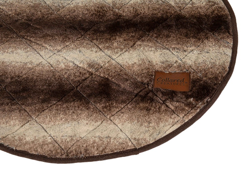 Collared Creatures - Luxury Brown Faux Fur Deluxe Cocoon Dog Blanket