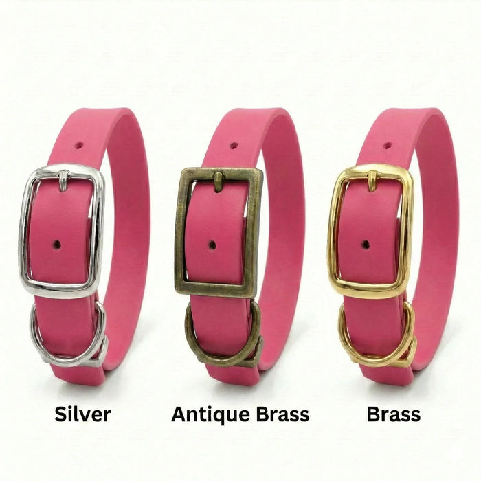 Fuchsia Waterproof Biothane Buckle Dog Collar