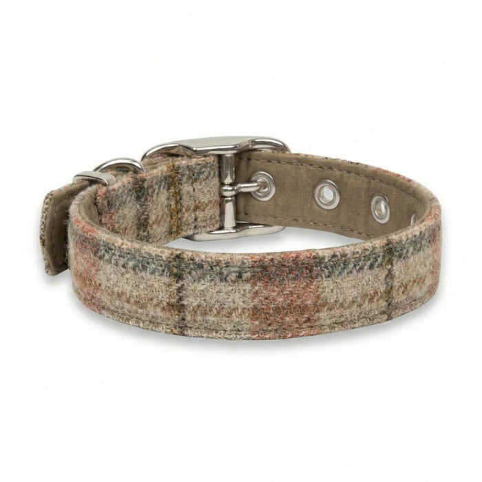 Glen Coe Terracotta - Buckle Fastening Luxury Abraham Moon Tweed Dog Collar