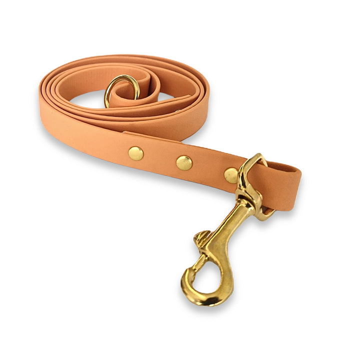 Golden Copper Waterproof Biothane Dog Lead