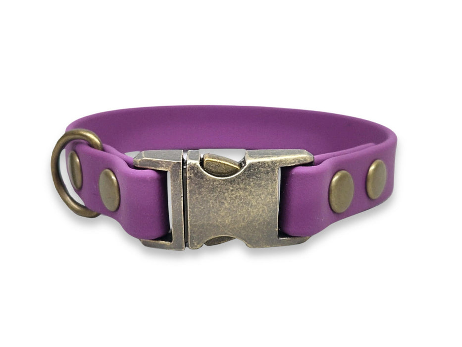 Grape Small Breed Waterproof Biothane Dog Collar 21cm to 28cm Neck