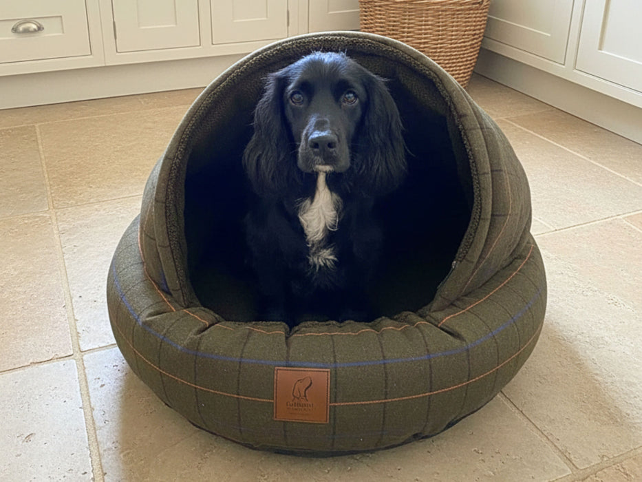 Green Tweed Deluxe Comfort Cocoon Dog Bed
