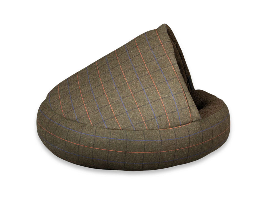 Green Tweed Deluxe Comfort Cocoon Dog Bed