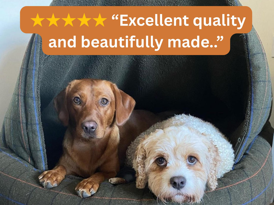 Green Tweed Deluxe Comfort Cocoon Dog Bed