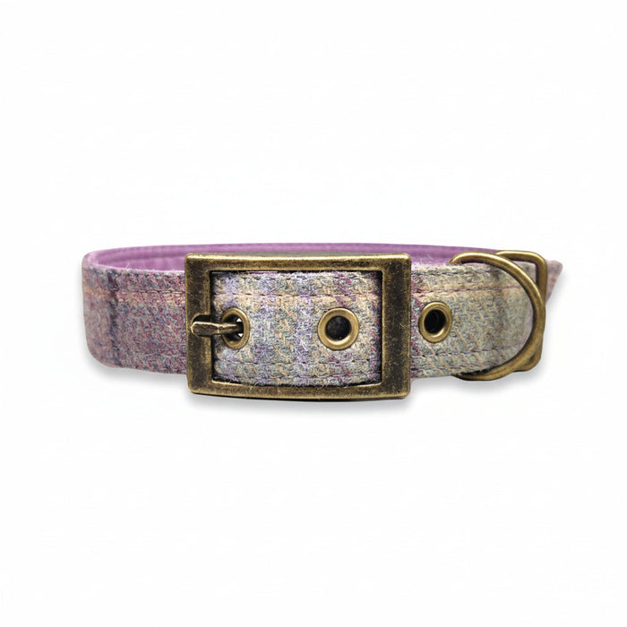 Kincraig Heather - Buckle Fastening Luxury Abraham Moon Tweed Dog Collar