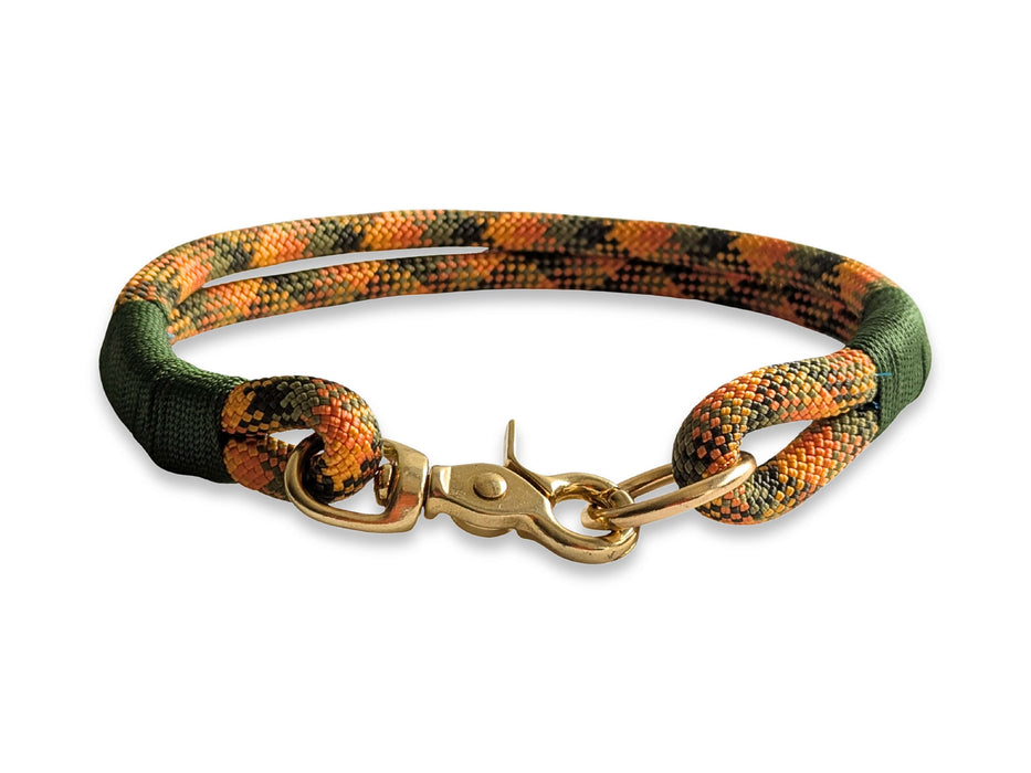 Maple Syrup Handmade Rope Dog Collar with whipping