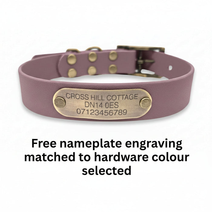 Mauve Waterproof Biothane Buckle Dog Collar